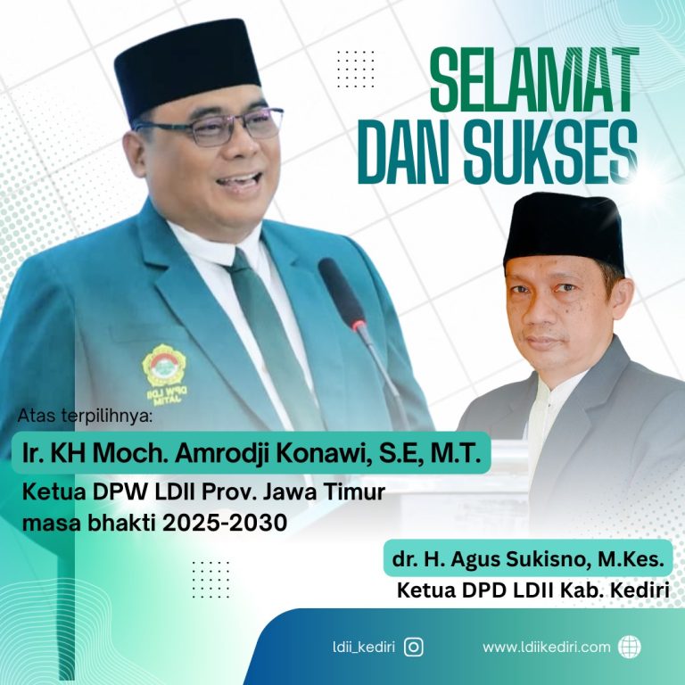 Ucapan Selamat DPD LDII Kabupaten Kediri untuk Ketua DPW LDII Jawa Timur Terpilih
